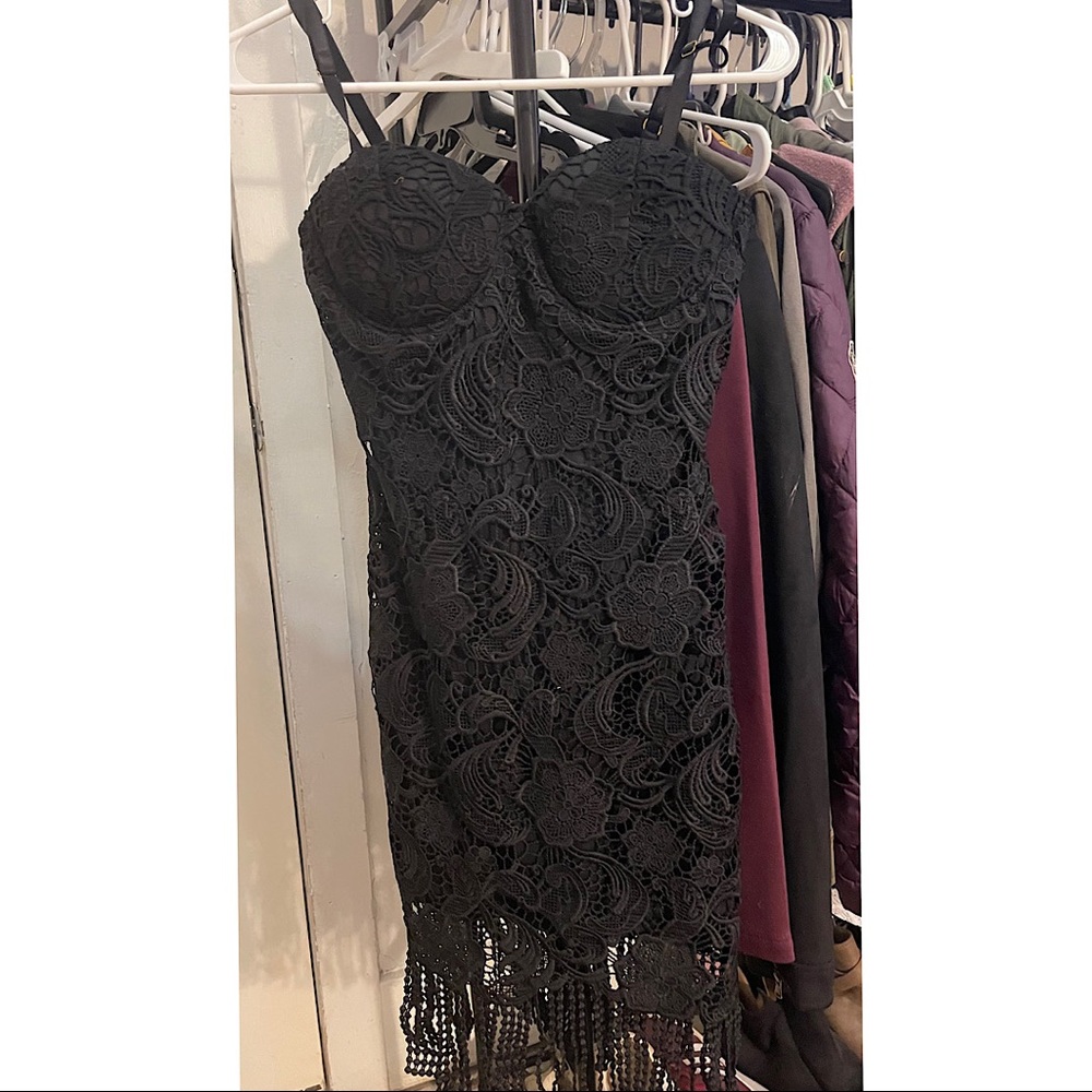 A’gaci black lace dress